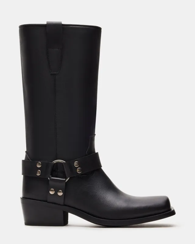 RUSKIN BLACK LEATHER sold by Steve Madden