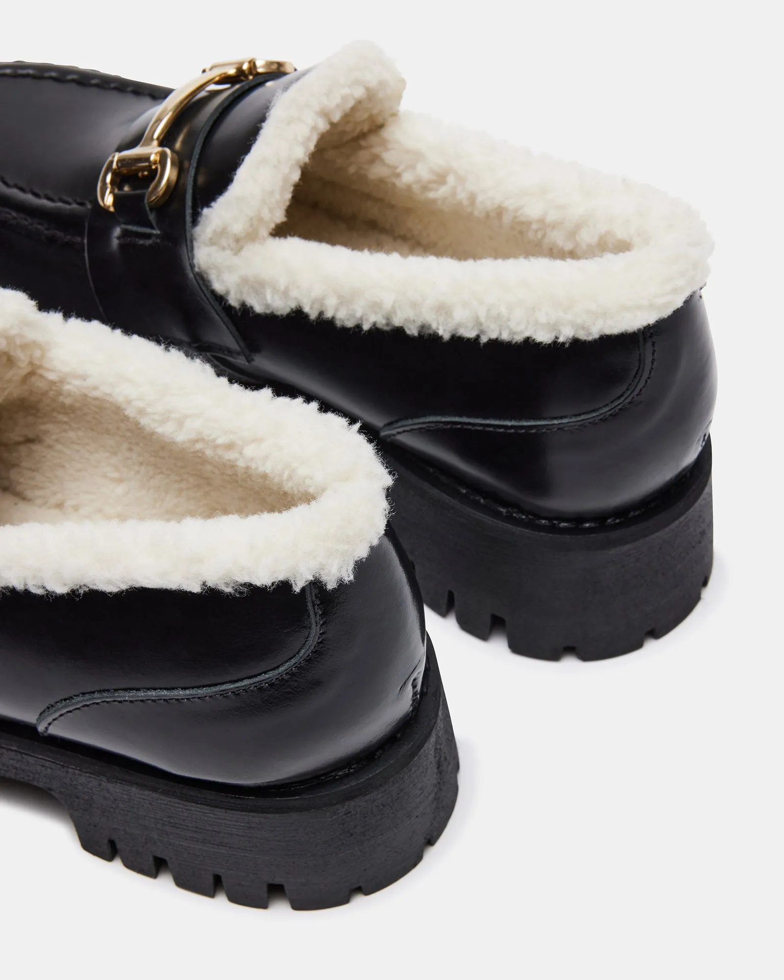 LANDO FUR BLACK LEATHER sold by Steve Madden product image thumbnail 4