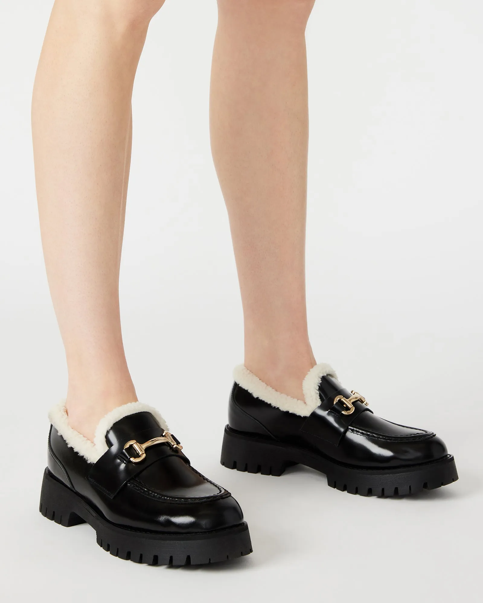 LANDO FUR BLACK LEATHER sold by Steve Madden product image thumbnail 2