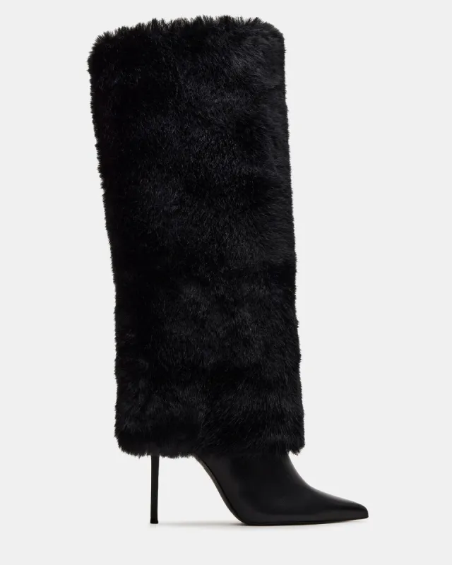 SMITH FAUX FUR BLACK sold by Steve Madden