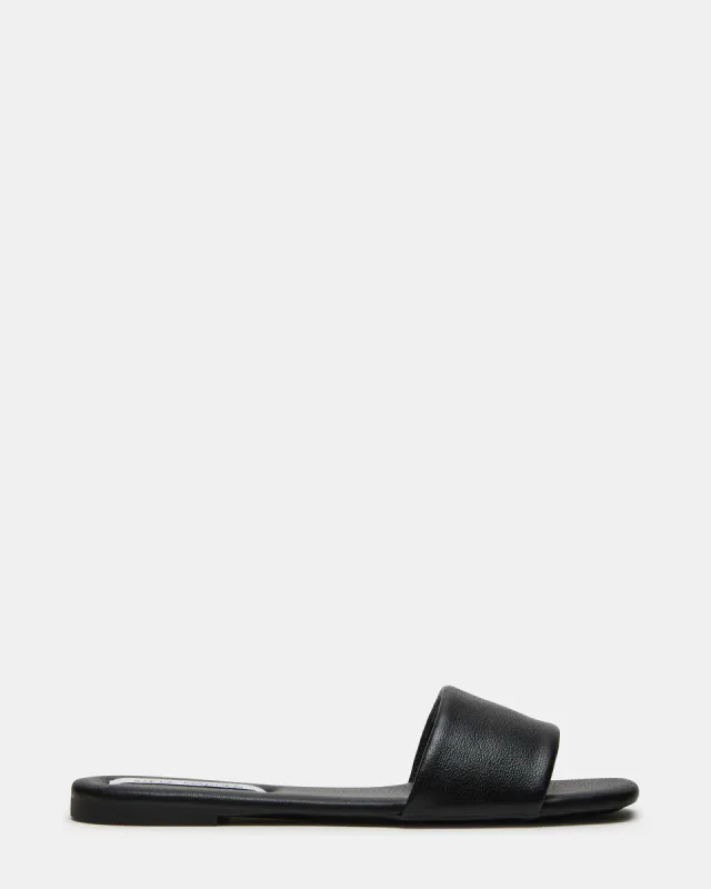 EMERIE BLACK LEATHER sold by Steve Madden