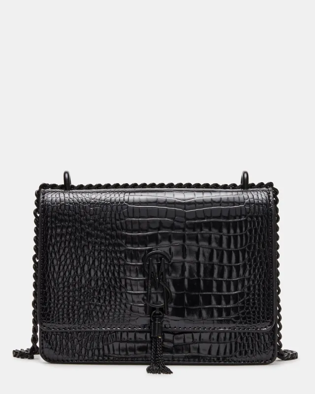 AMARA BAG CROCODILE BLACK/BLACK sold by Steve Madden