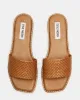 SANDRA WOVEN TAN LEATHER sold by Steve Madden