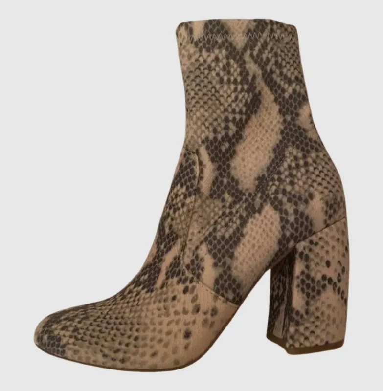 RAGAN SNAKE PRINT BOOTIE - SM REBOOTED sold by Steve Madden