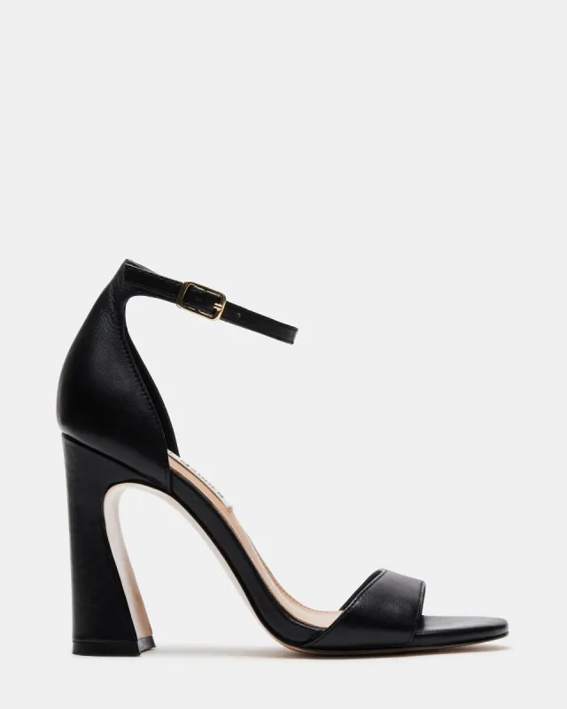 KRISHA BLACK LEATHER sold by Steve Madden