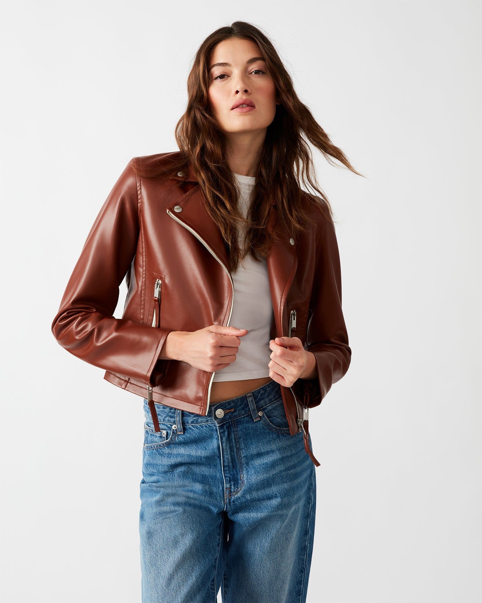VINKA JACKET COGNAC - SM REBOOTED sold by Steve Madden