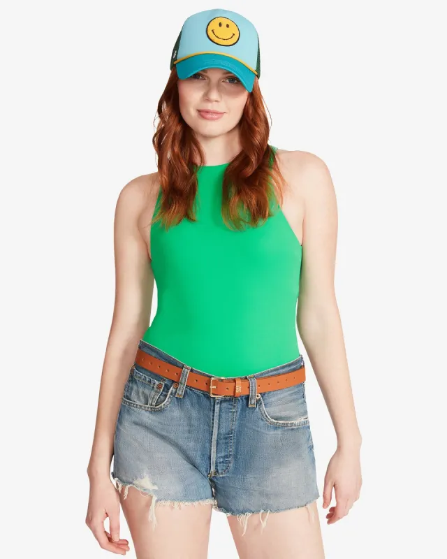 SMILEY TRUCKER CAP BLUE MULTI sold by Steve Madden