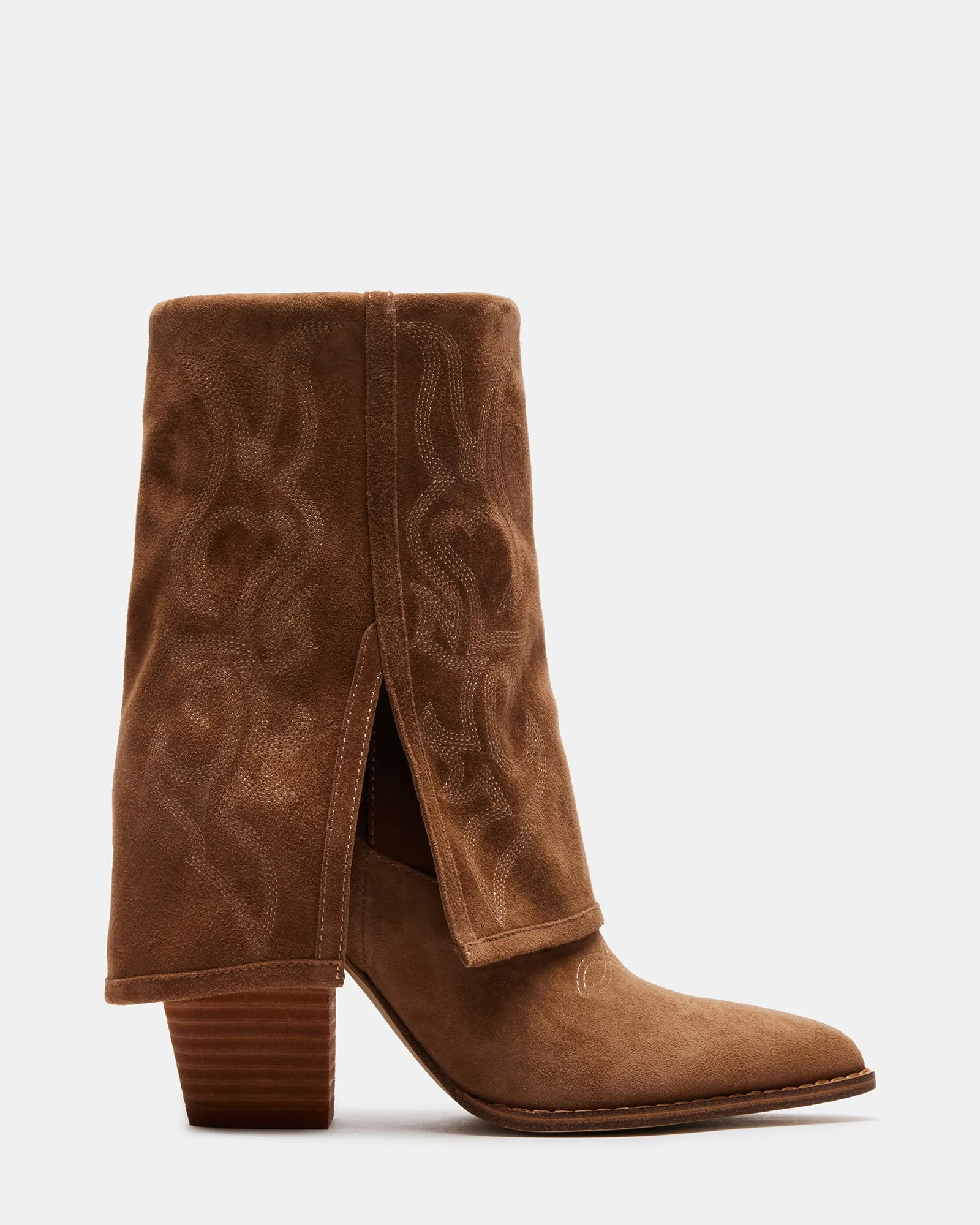LAYNE COGNAC SUEDE sold by Steve Madden