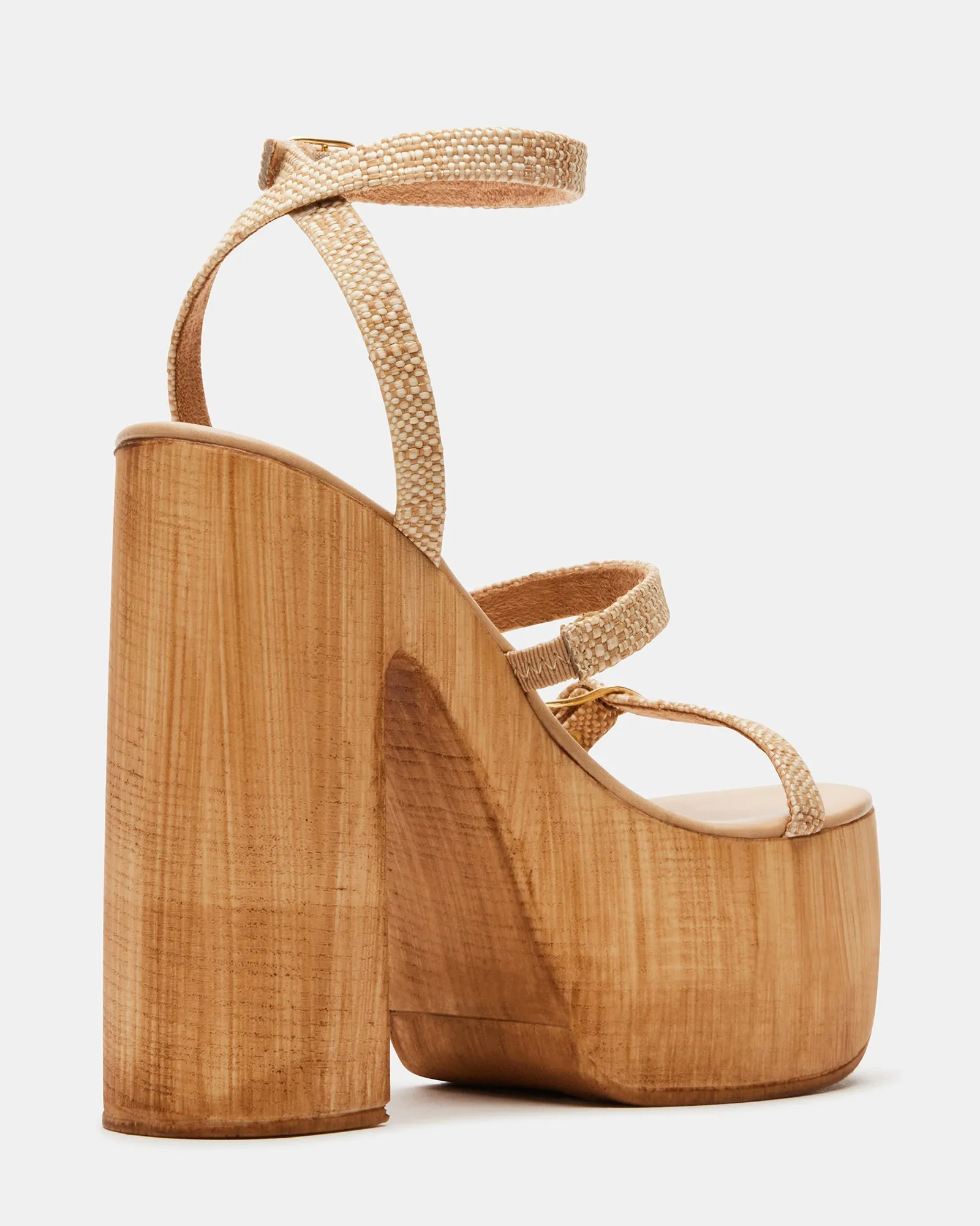 ★Steve Madden★新作★大人気★LILIA RAFFIA★サンダル Steve Madden Lilia Raffia Ankle Strap Platform Sandals