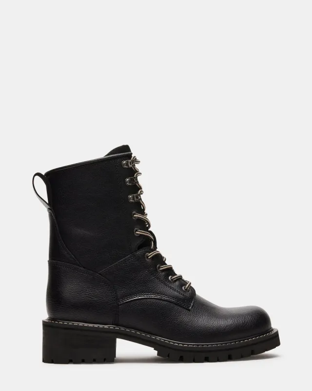 DREVAN BLACK LEATHER sold by Steve Madden