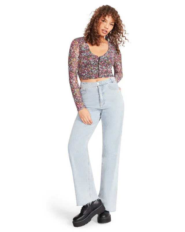 LUNA FLORAL TOP PINK sold by Steve Madden