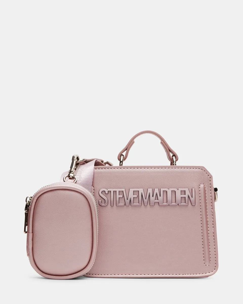Steve Madden Damen Evelynz Mini Satchel - Kleine Umhängetasche Mit Herz-Anhänger