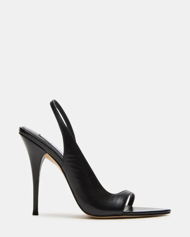 SALIMAH BLACK LEATHER sold by Steve Madden