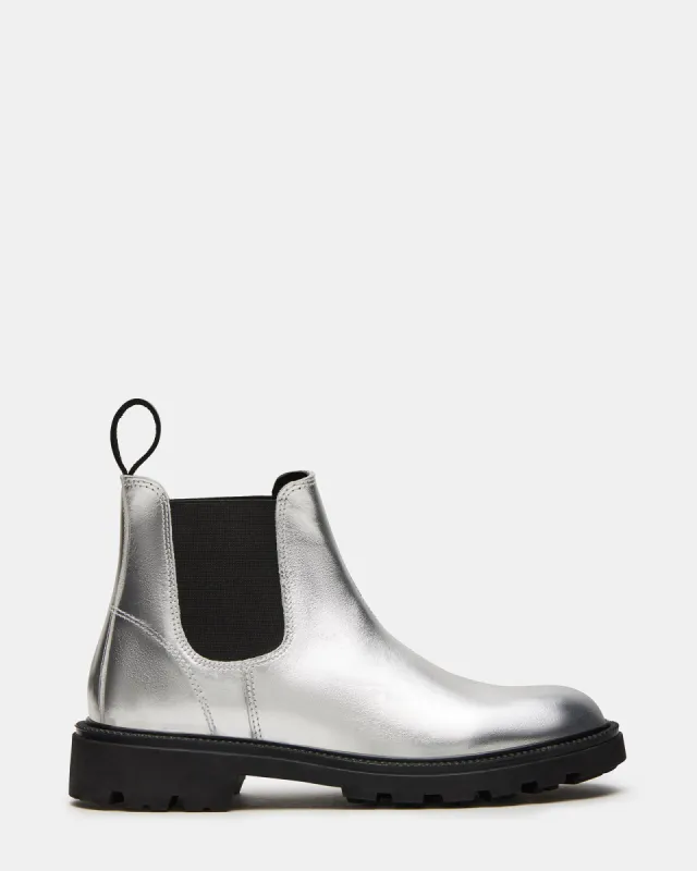 BAYLOR SILVER LEATHER sold by Steve Madden