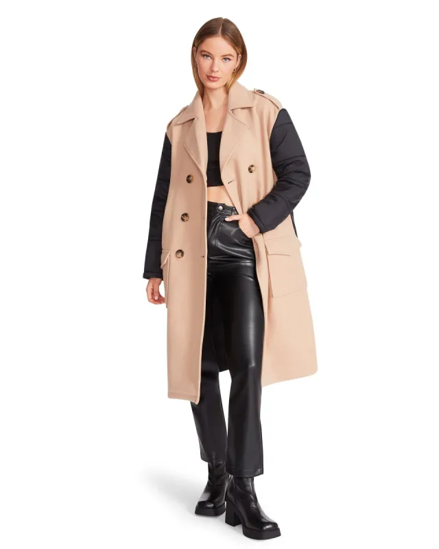SAVANNAH COAT CAMEL FABRIC sold by Steve Madden