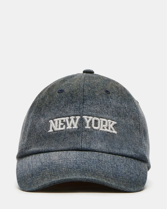 NEW YORK CITY DAD CAP DARK BLUE sold by Steve Madden