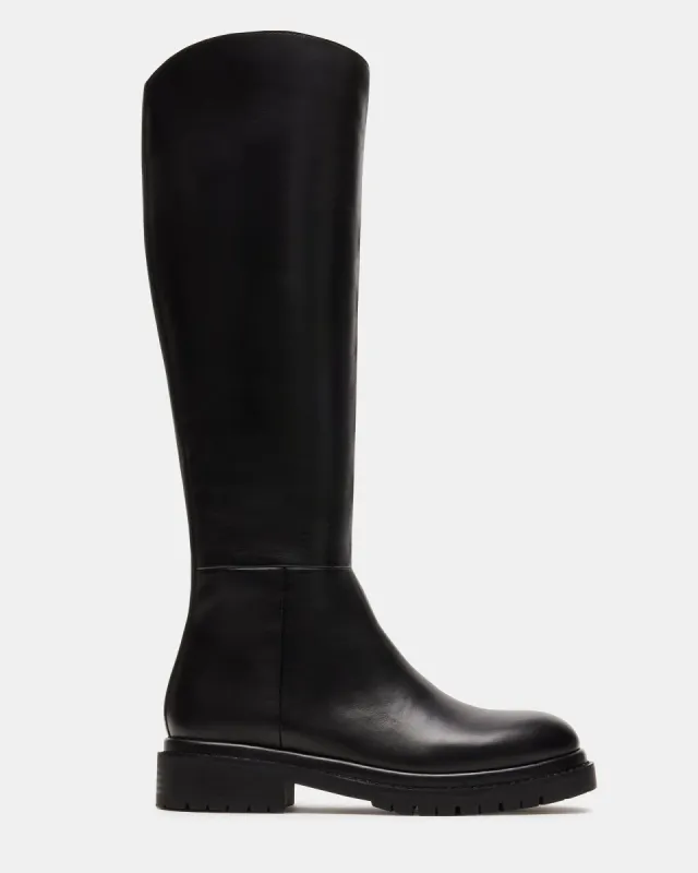 RAPHAELLA BLACK LEATHER sold by Steve Madden