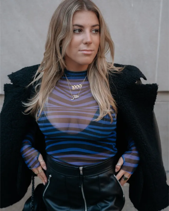 ELIZA TOP BLUE sold by Steve Madden