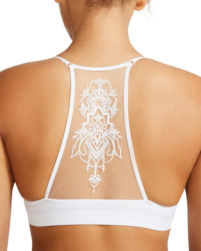THE ELLA MESH BRALETTE WHITE sold by Steve Madden
