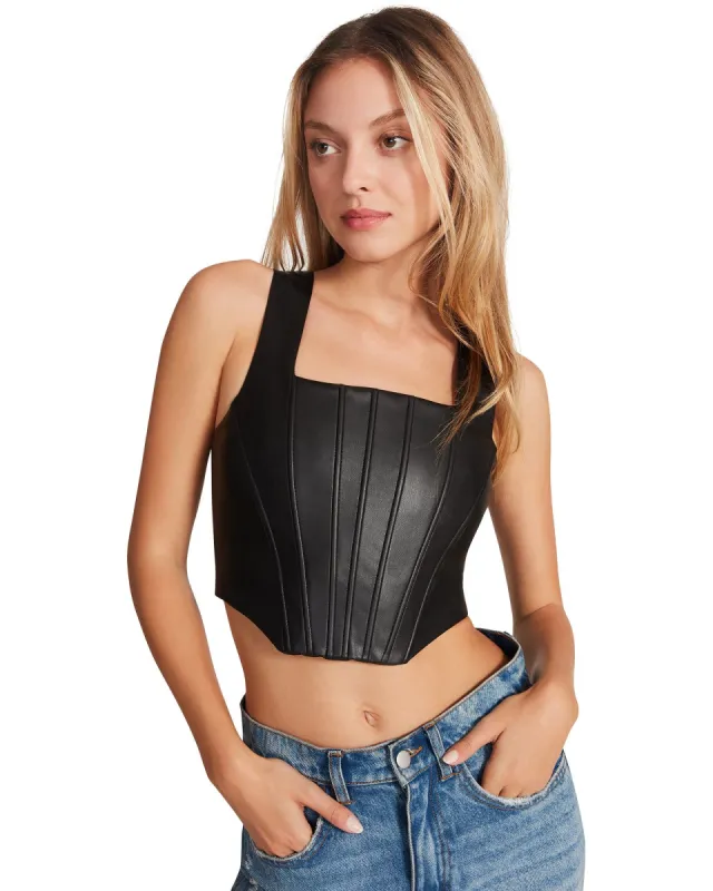 KIMMIE CORSET BLACK sold by Steve Madden