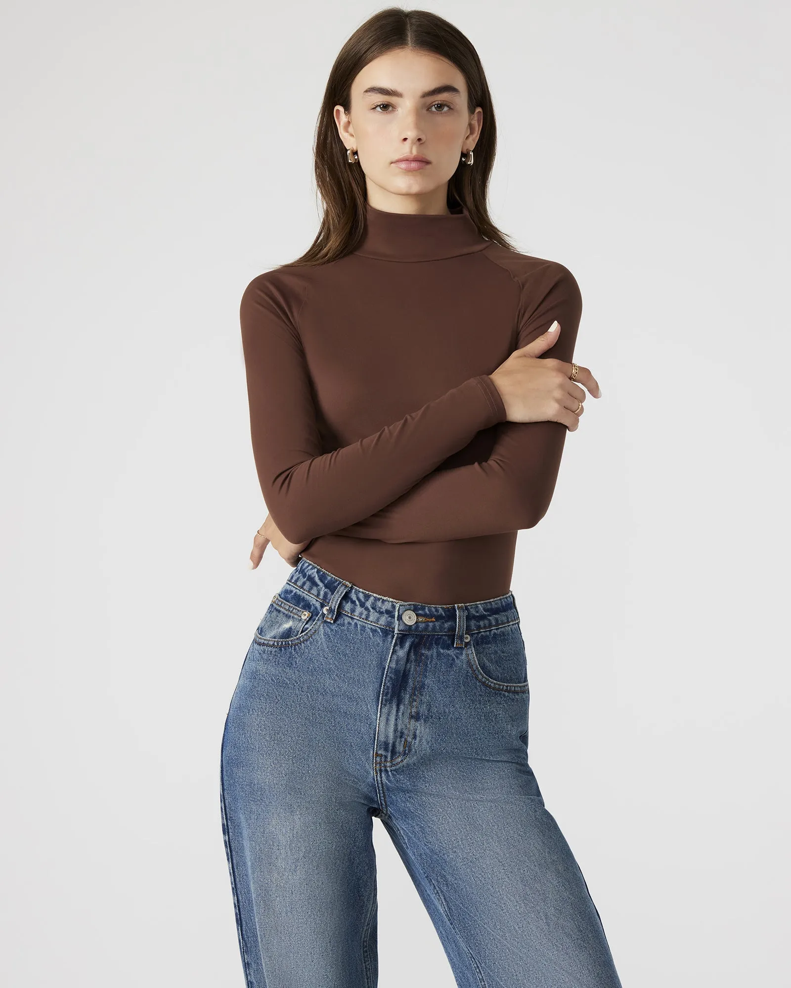 NELLE BODYSUIT BROWN sold by Steve Madden product image thumbnail 2