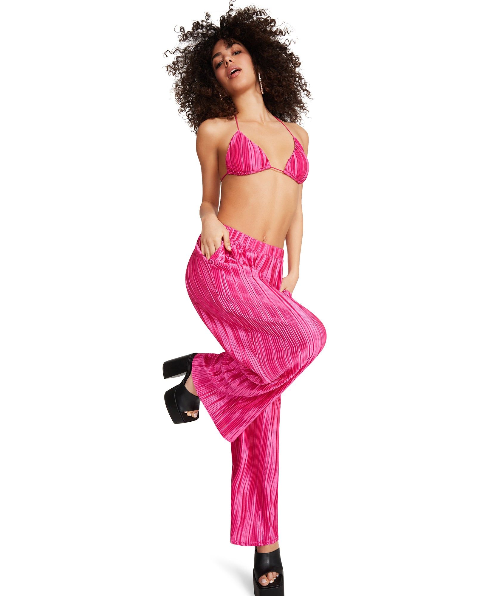 PLISSE PANT SET PINK sold by Steve Madden product image thumbnail 3