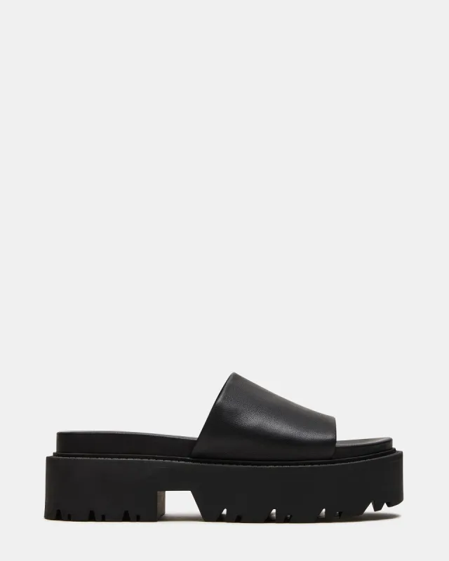 HELENA BLACK LEATHER sold by Steve Madden