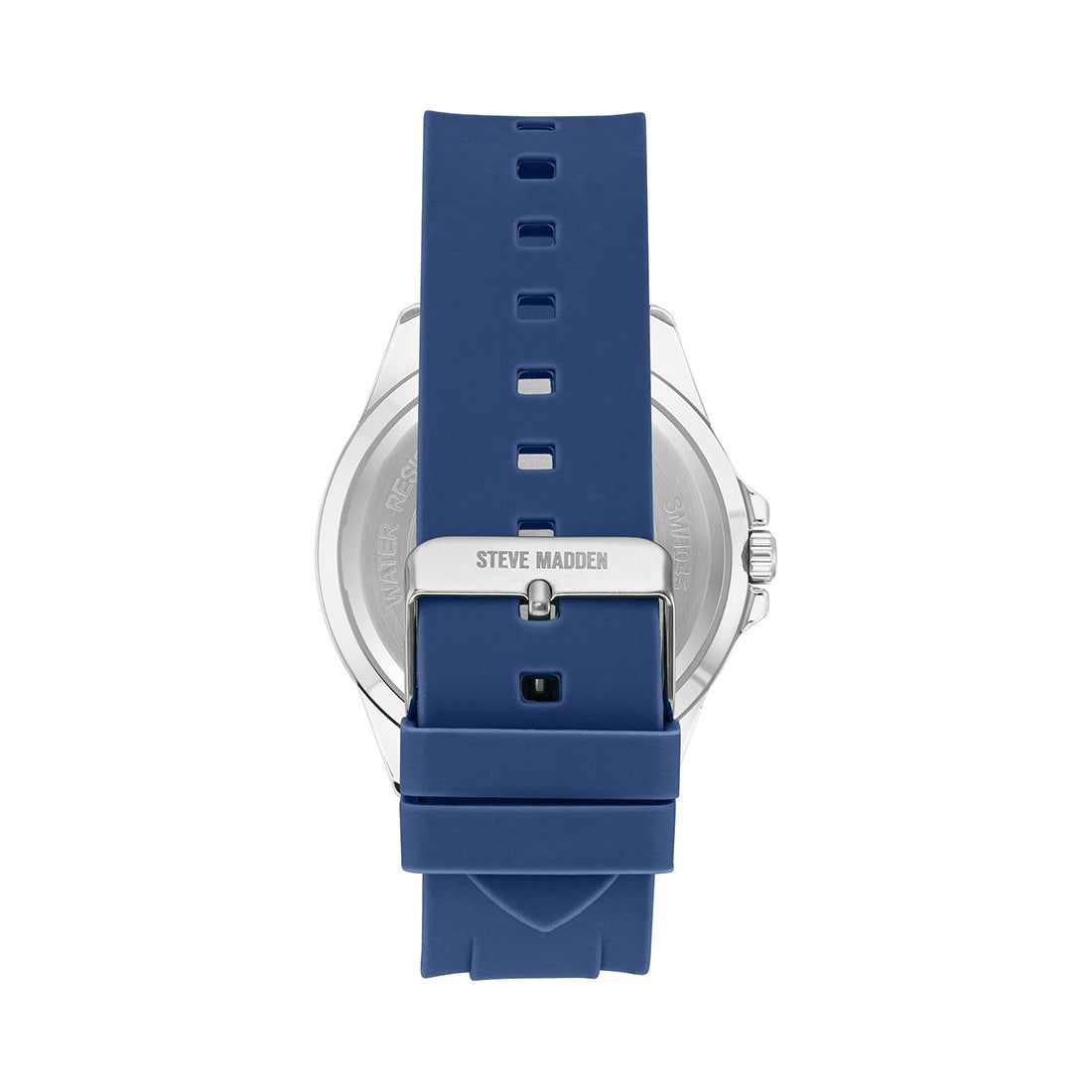 RUBBERIZED ENAMEL CASE WATCH BLUE sold by Steve Madden product image thumbnail 3
