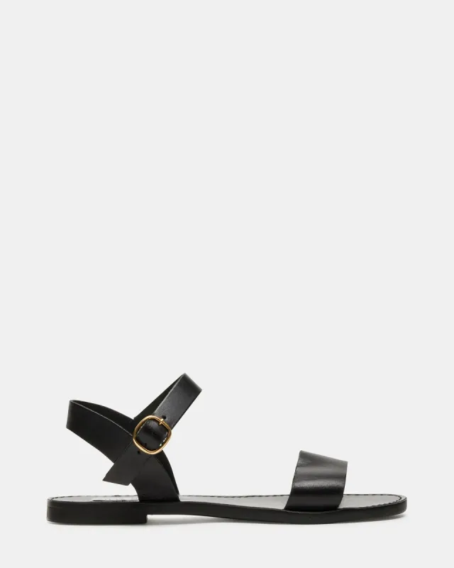 DONDDI BLACK LEATHER sold by Steve Madden