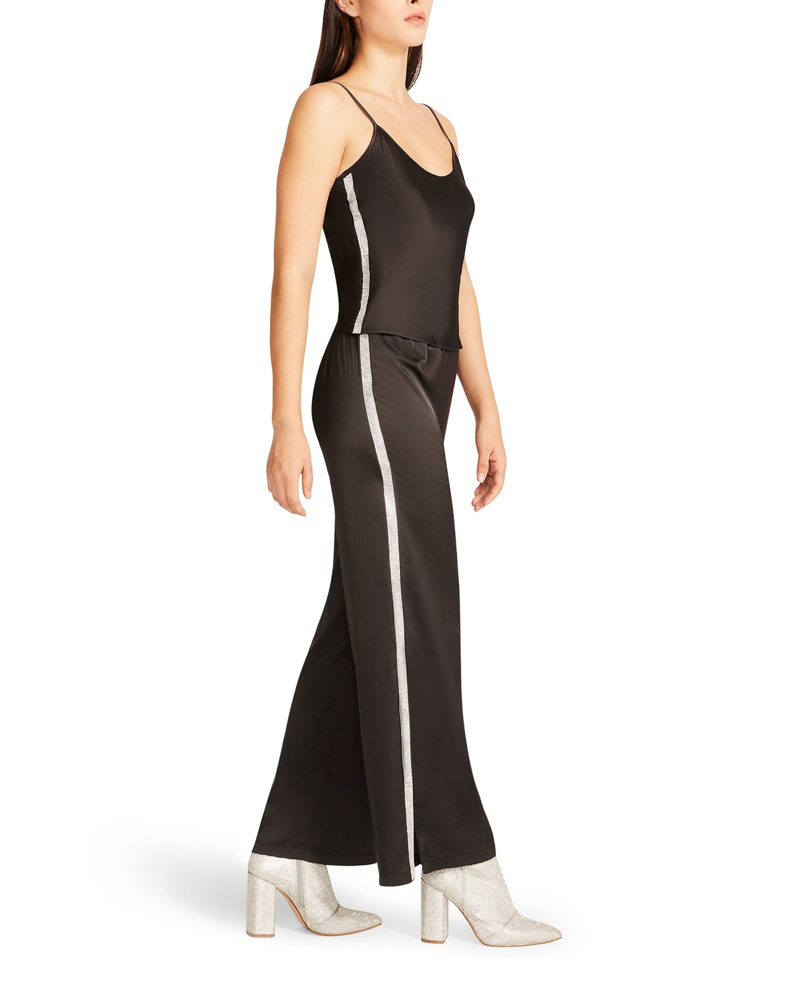 RHINESTONE SATIN WIDE LEG SET BLACK sold by Steve Madden product image thumbnail 2