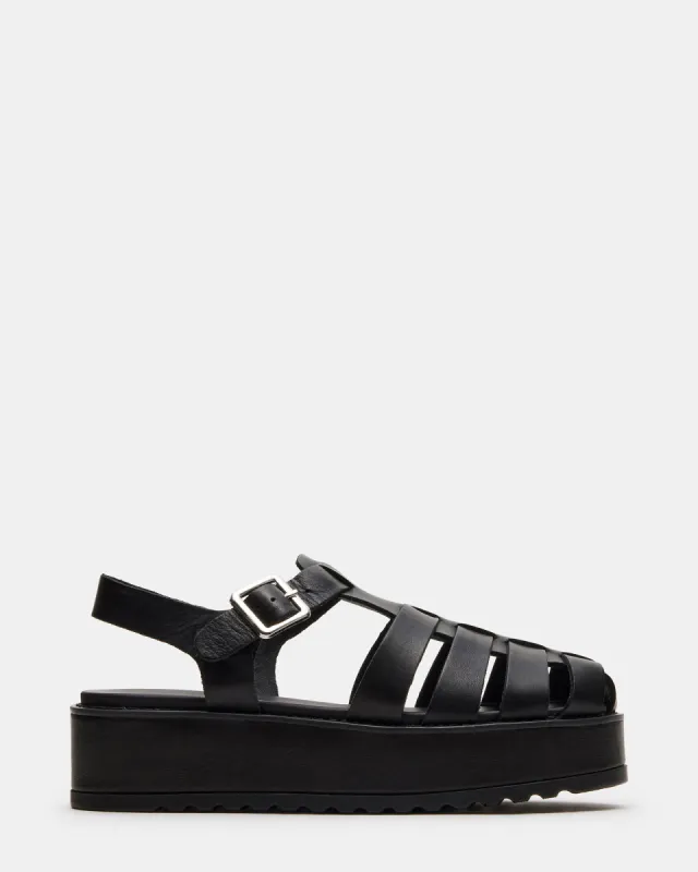 BENSON BLACK LEATHER sold by Steve Madden