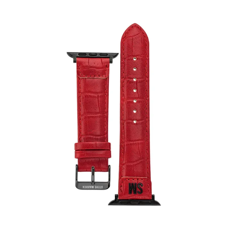 Apple Watch® TEXTURED WATCH BAND RED 42-44MM sold by Steve Madden