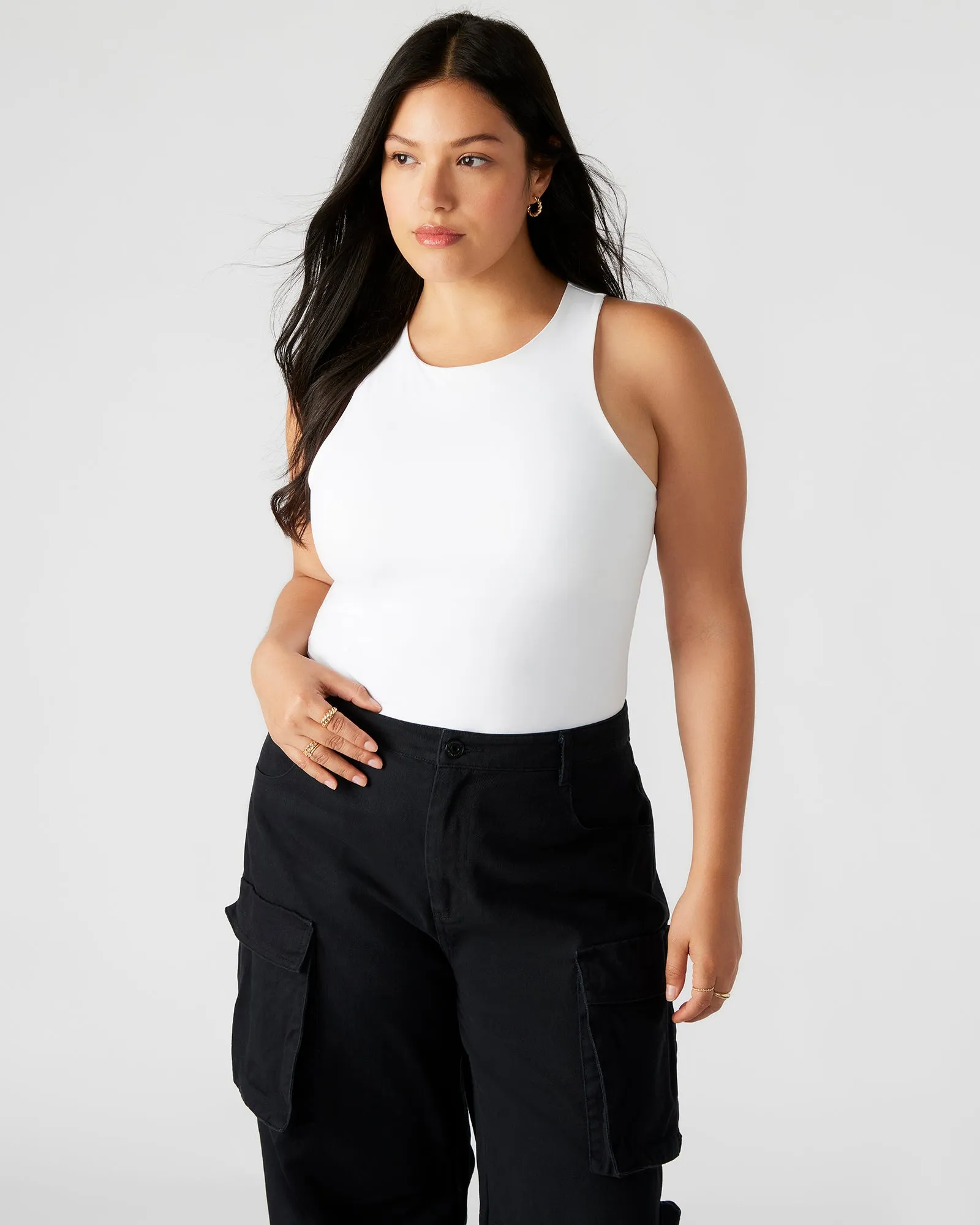 NICO BODYSUIT WHITE sold by Steve Madden