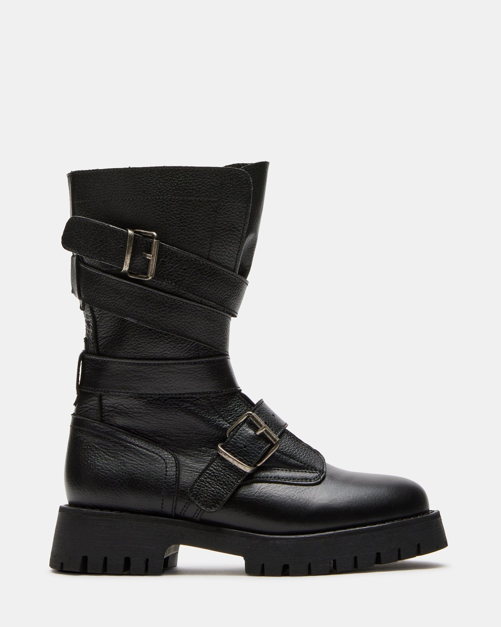 TRENTON BLACK LEATHER - SM REBOOTED sold by Steve Madden