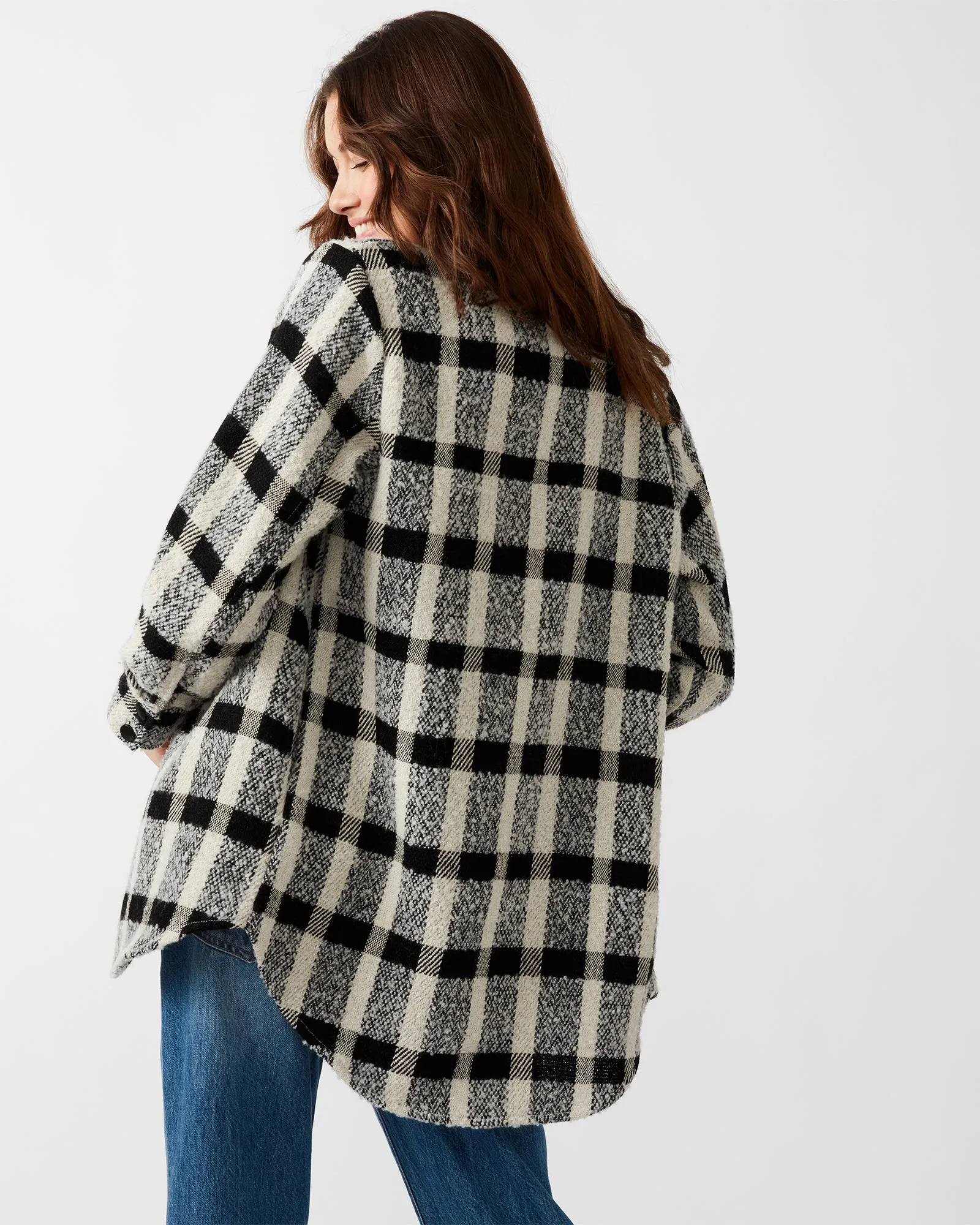 ELDRIDGE PLAID COAT BLACK sold by Steve Madden product image thumbnail 3