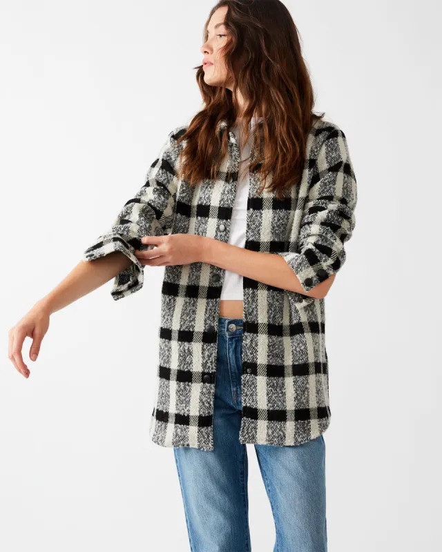 ELDRIDGE PLAID COAT BLACK sold by Steve Madden