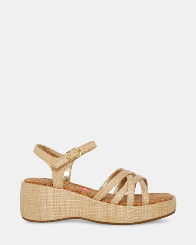 JCRAZY RAFFIA sold by Steve Madden