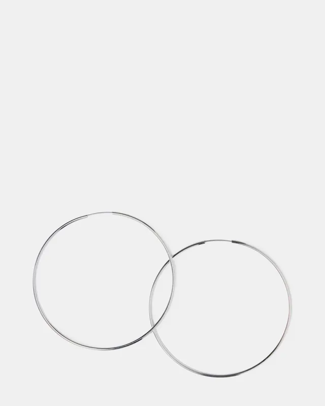 LARGE HOOPS SILVER sold by Steve Madden