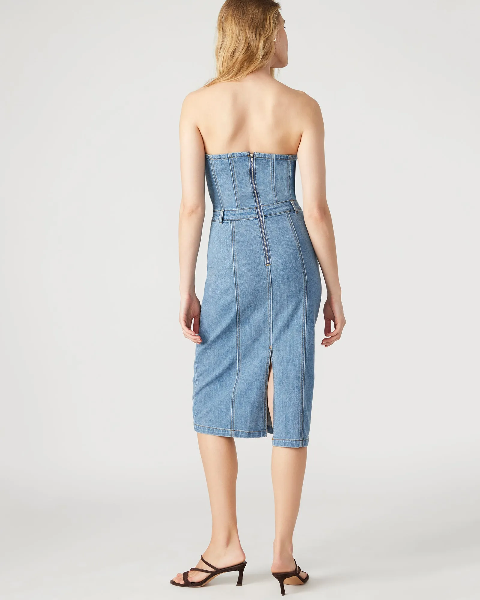ANYA DENIM DRESS sold by Steve Madden product image thumbnail 4