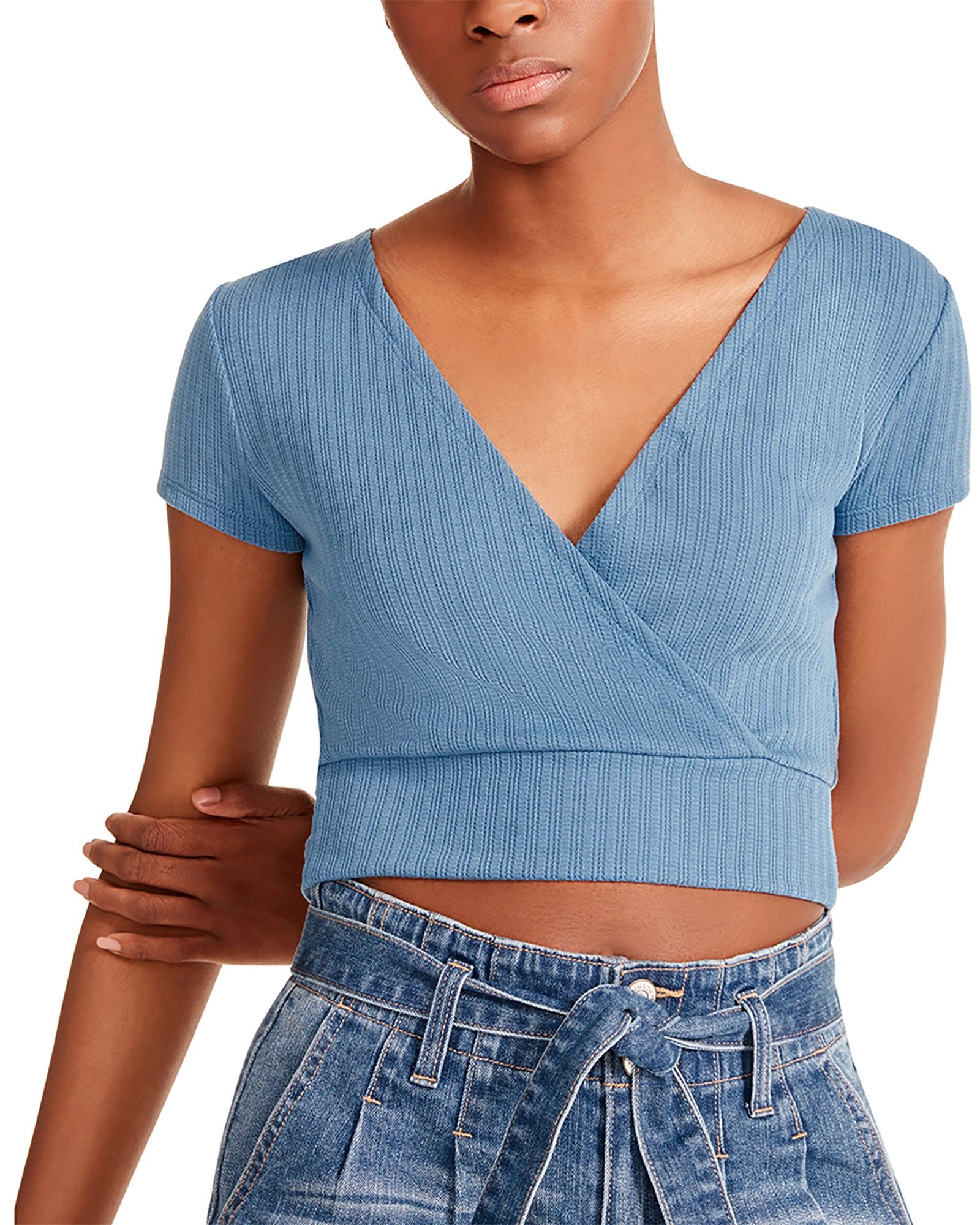WRAP TOP BLUE sold by Steve Madden