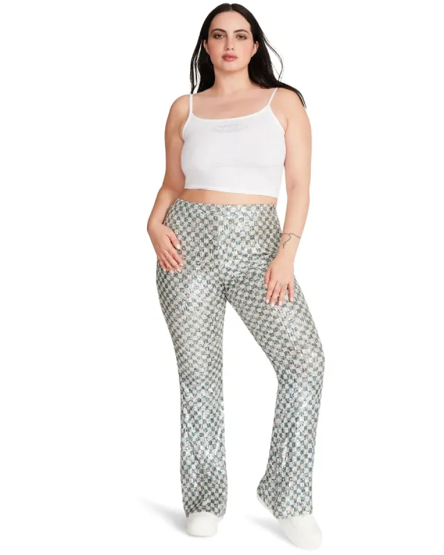 SHAE PANT SILVER sold by Steve Madden