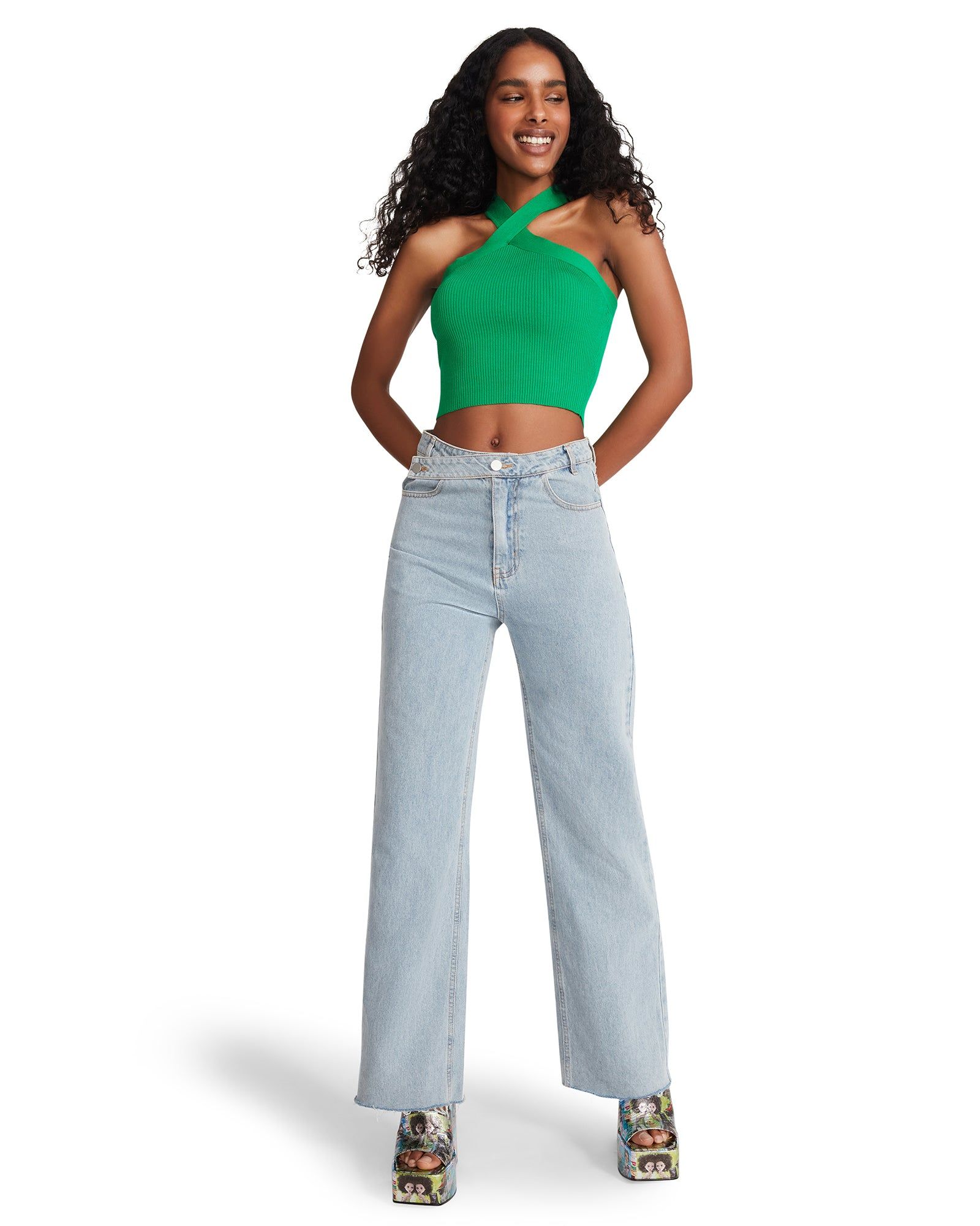 CRISS CROSS HALTER TANK GREEN sold by Steve Madden product image thumbnail 4