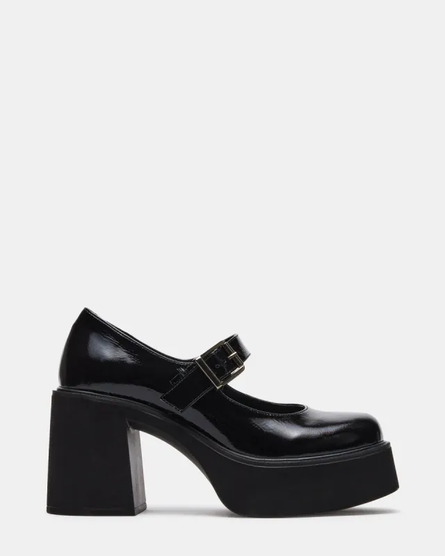 TRISH BLACK PATENT sold by Steve Madden