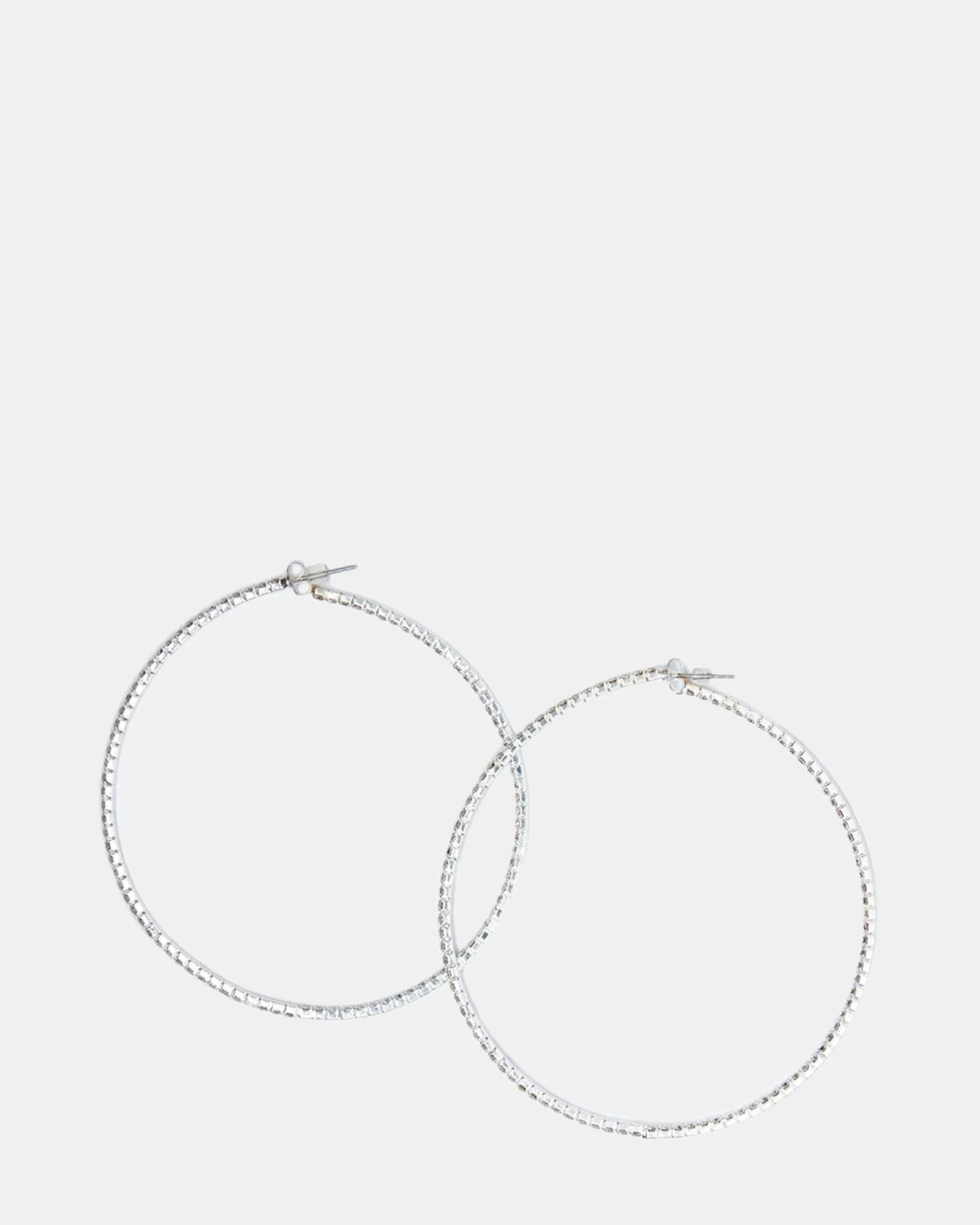 CRYSTAL HOOPS SILVER sold by Steve Madden