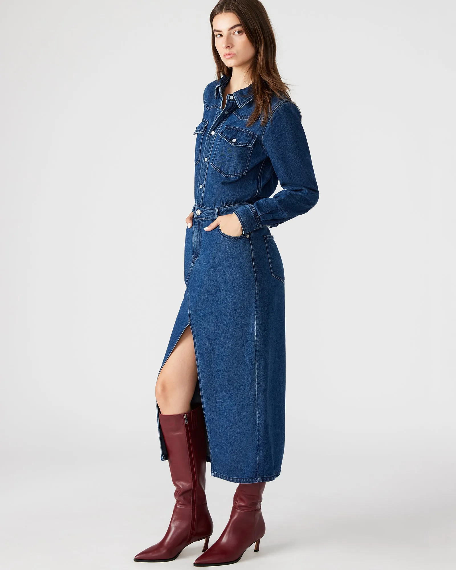 DAKODA DENIM DRESS sold by Steve Madden product image thumbnail 2