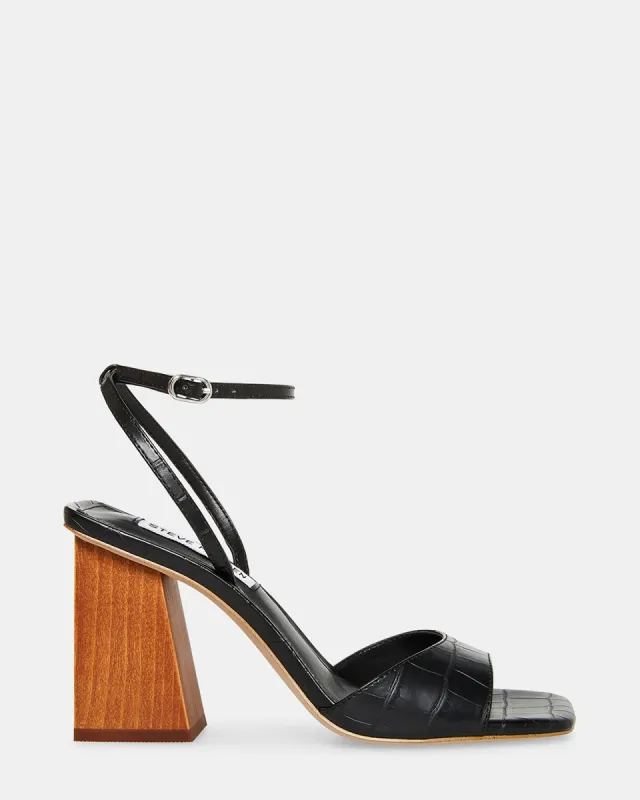 ROZLYN BLACK CROCODILE sold by Steve Madden