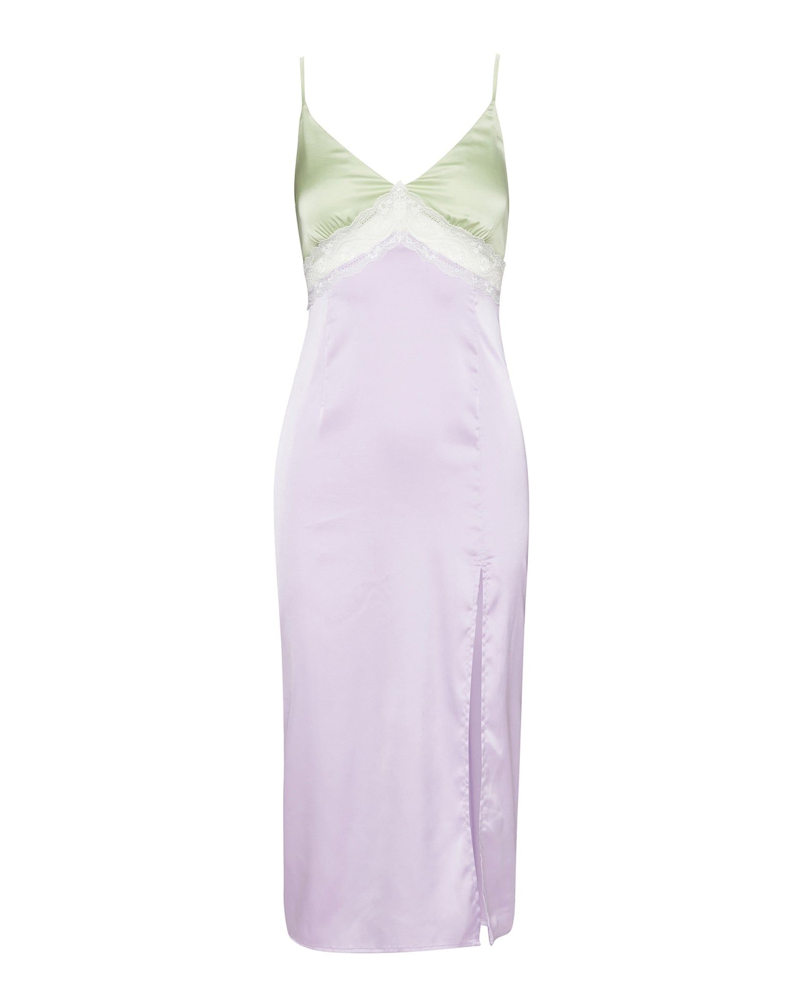 SATIN LACE MIDI DRESS PURPLE sold by Steve Madden product image thumbnail 5