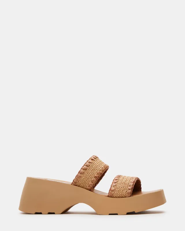 SOLARA NATURAL RAFFIA sold by Steve Madden