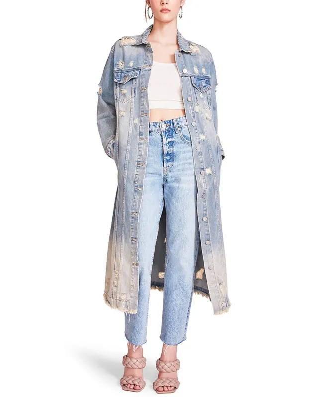 LONG DENIM SHACKET - SM REBOOTED sold by Steve Madden