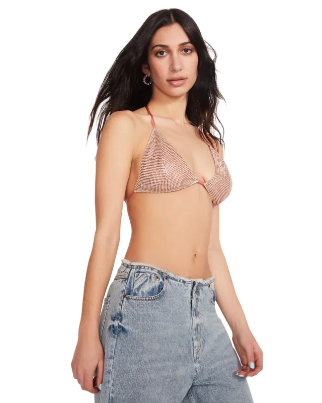 RHINESTONE BIKINI TOP PINK sold by Steve Madden